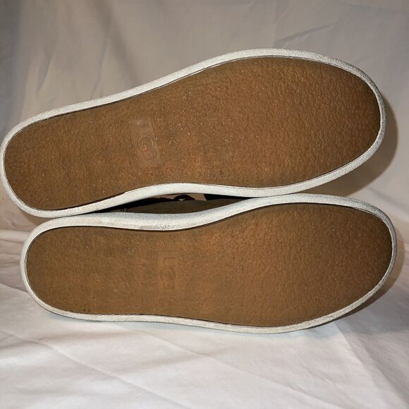 UGG Womens Size 8M Brown Leather Laces Zip Fashion Ankle Boots Bootie - Picture 6 of 8